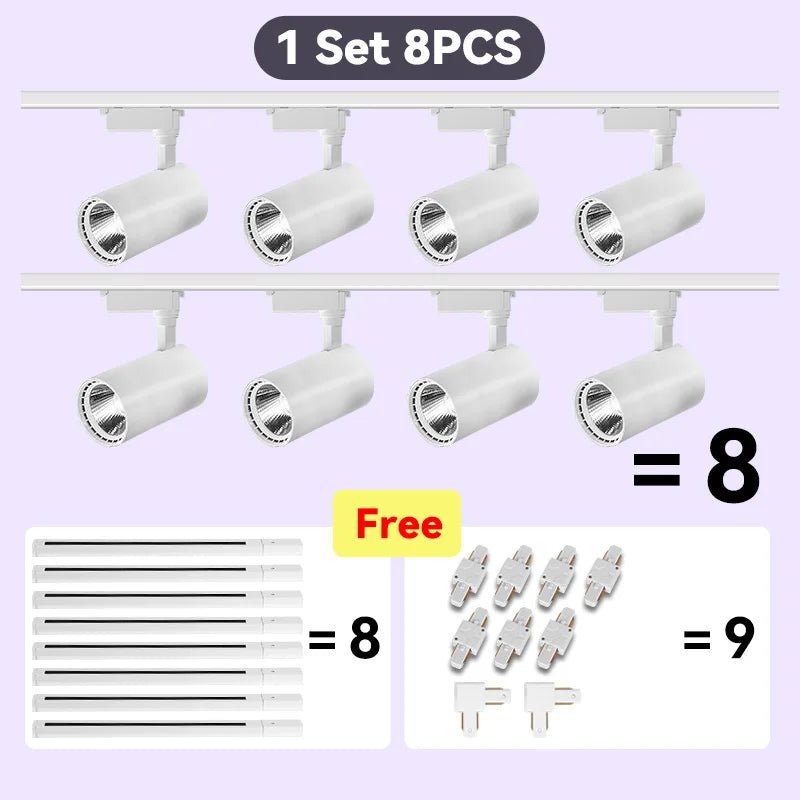 Spot Eclairage LED sur Rail COB 220V, Ambiance Chaleureuse, Design Moderne - Luminous Place