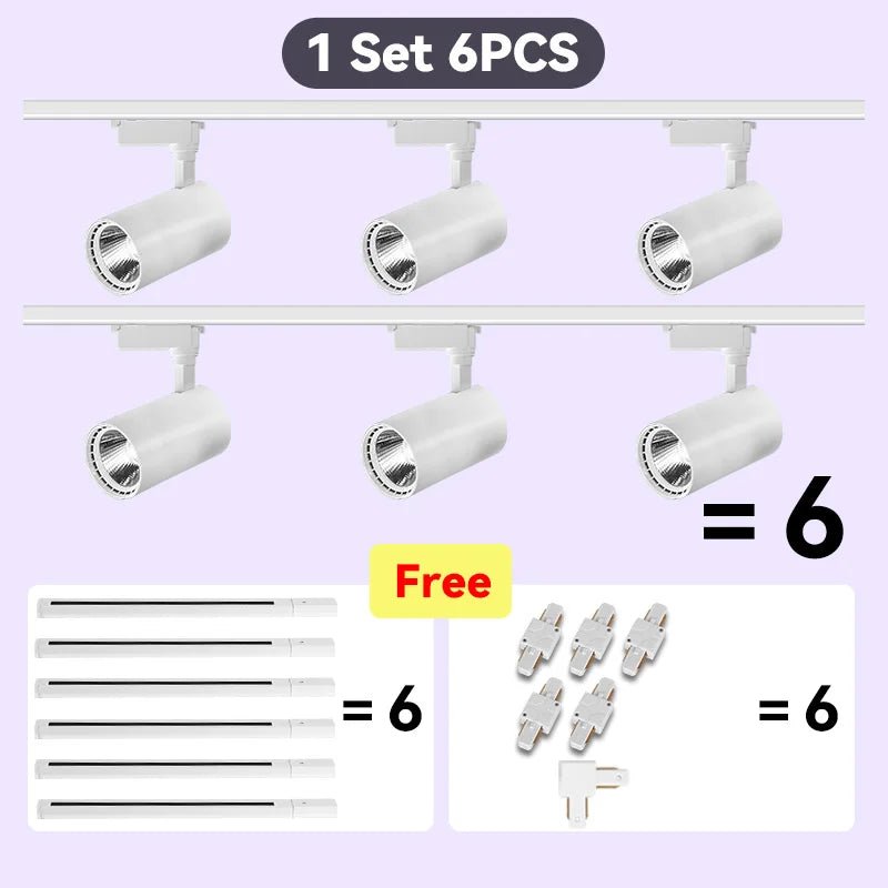 Spot Eclairage LED sur Rail COB 220V, Ambiance Chaleureuse, Design Moderne - Luminous Place