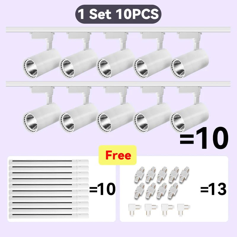 Spot Eclairage LED sur Rail COB 220V, Ambiance Chaleureuse, Design Moderne - Luminous Place