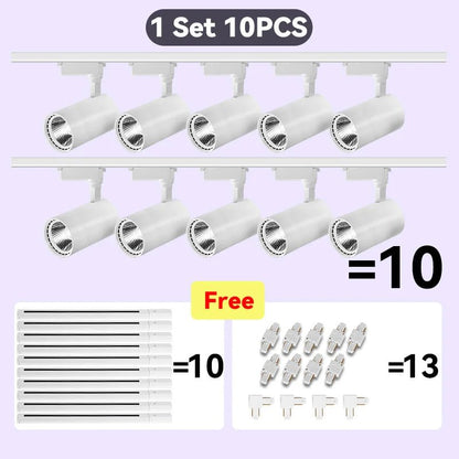 Spot Eclairage LED sur Rail COB 220V, Ambiance Chaleureuse, Design Moderne - Luminous Place