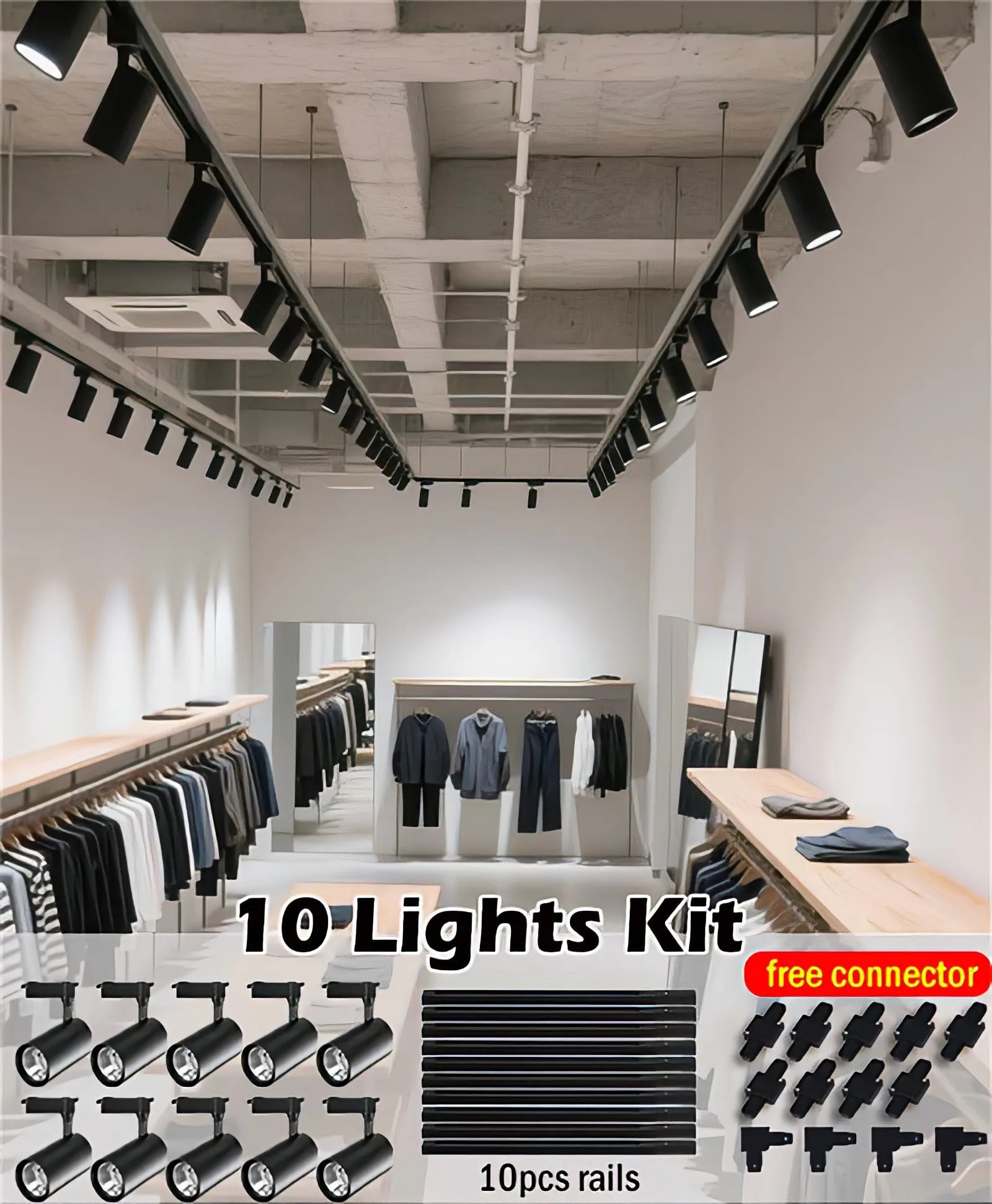 Spot Eclairage LED sur Rail COB 220V, Ambiance Chaleureuse, Design Moderne - Luminous Place