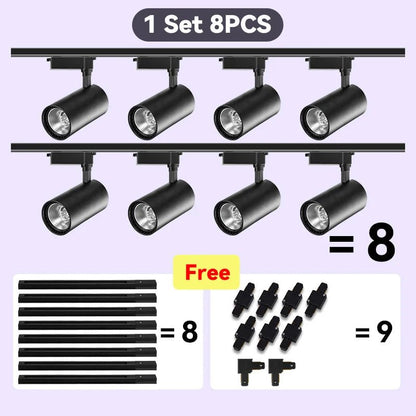 Spot Eclairage LED sur Rail COB 220V, Ambiance Chaleureuse, Design Moderne - Luminous Place