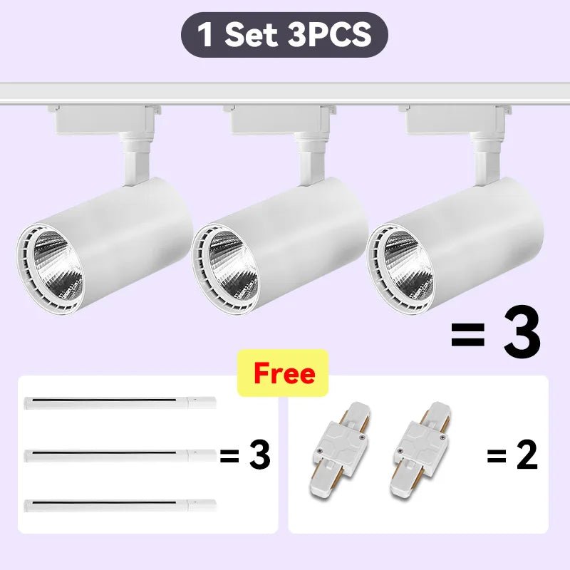 Spot Eclairage LED sur Rail COB 220V, Ambiance Chaleureuse, Design Moderne - Luminous Place