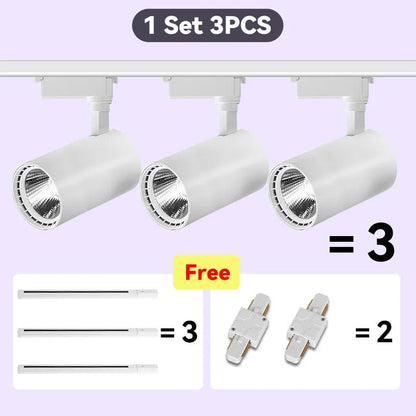 Spot Eclairage LED sur Rail COB 220V, Ambiance Chaleureuse, Design Moderne - Luminous Place