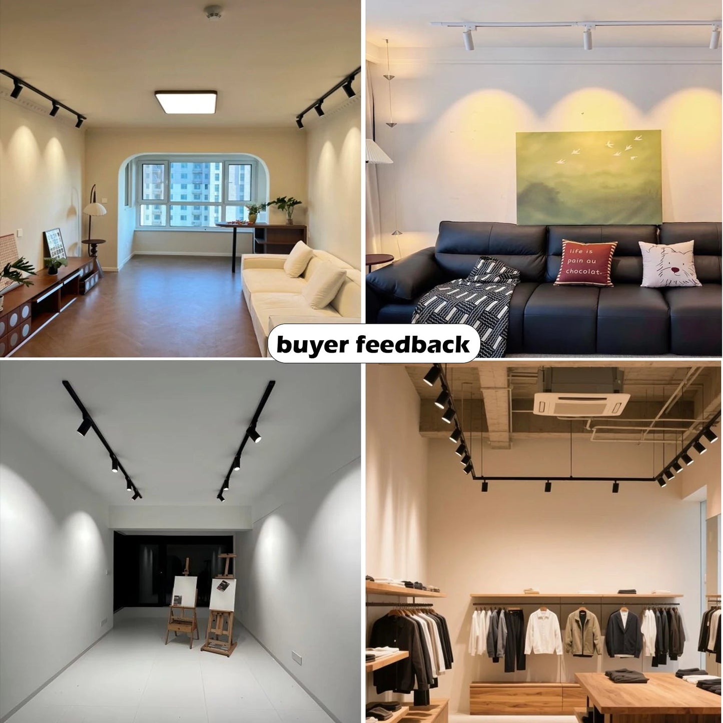 Spot Eclairage LED sur Rail COB 220V, Ambiance Chaleureuse, Design Moderne - Luminous Place