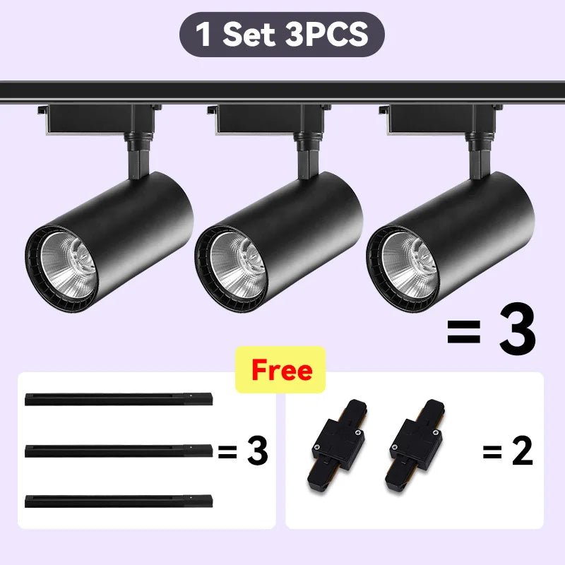 Spot Eclairage LED sur Rail COB 220V, Ambiance Chaleureuse, Design Moderne - Luminous Place