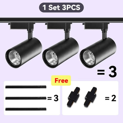 Spot Eclairage LED sur Rail COB 220V, Ambiance Chaleureuse, Design Moderne - Luminous Place
