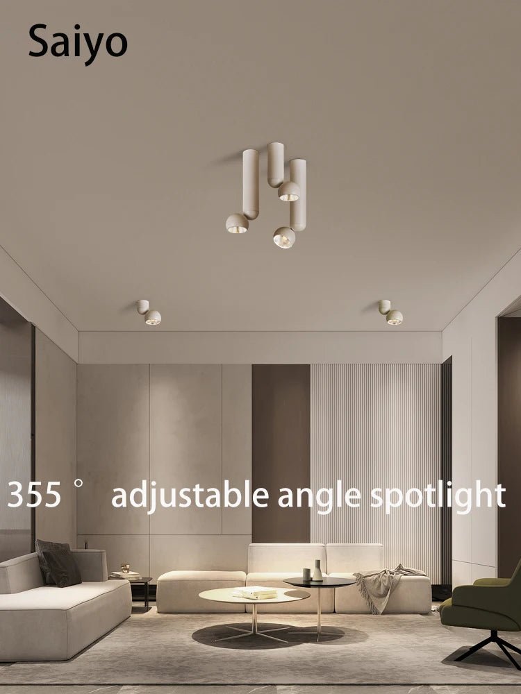 Spot Eclairage LED Surface Rotatif CRI 90 Aluminium 12W Lumière Chaude - Luminous Place