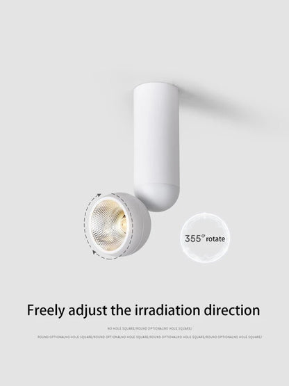 Spot Eclairage LED Surface Rotatif CRI 90 Aluminium 12W Lumière Chaude - Luminous Place