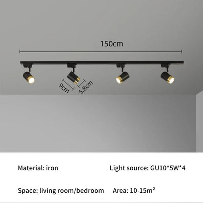 Spot Eclairage Lustre sur Rail LED Nordique en Aluminium, Lumière Chaude et Froide - Luminous Place