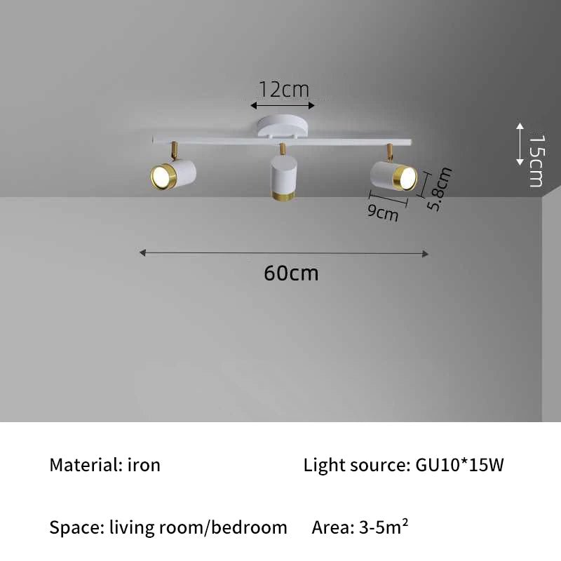 Spot Eclairage Lustre sur Rail LED Nordique en Aluminium, Lumière Chaude et Froide - Luminous Place