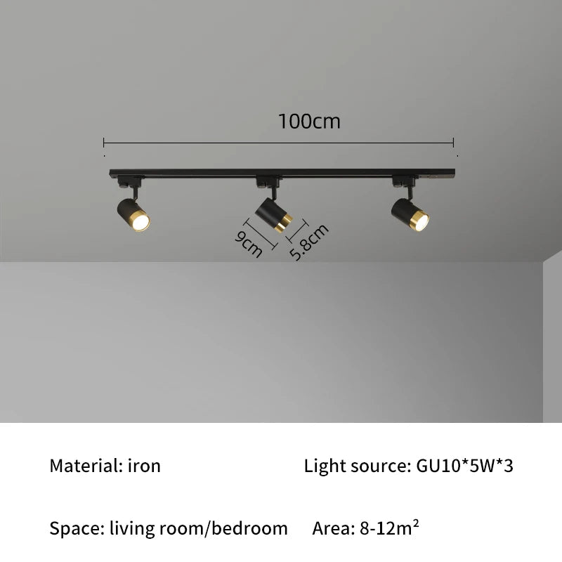 Spot Eclairage Lustre sur Rail LED Nordique en Aluminium, Lumière Chaude et Froide - Luminous Place