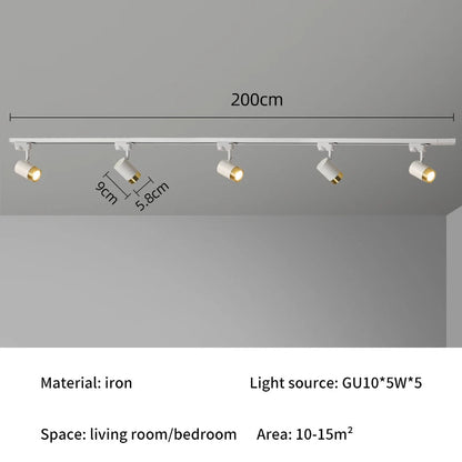 Spot Eclairage Lustre sur Rail LED Nordique en Aluminium, Lumière Chaude et Froide - Luminous Place