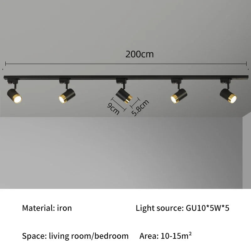 Spot Eclairage Lustre sur Rail LED Nordique en Aluminium, Lumière Chaude et Froide - Luminous Place