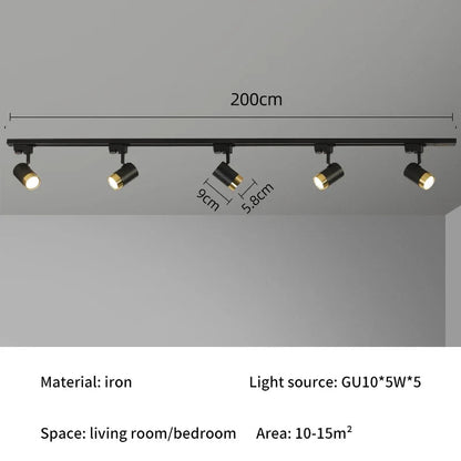 Spot Eclairage Lustre sur Rail LED Nordique en Aluminium, Lumière Chaude et Froide - Luminous Place