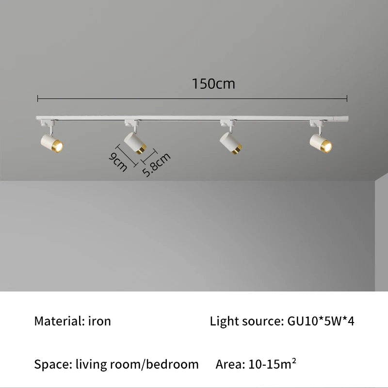 Spot Eclairage Lustre sur Rail LED Nordique en Aluminium, Lumière Chaude et Froide - Luminous Place