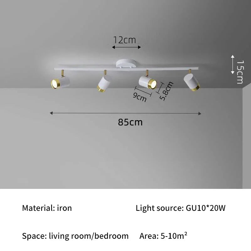 Spot Eclairage Lustre sur Rail LED Nordique en Aluminium, Lumière Chaude et Froide - Luminous Place