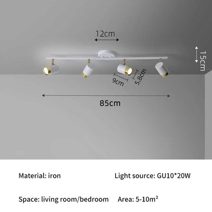 Spot Eclairage Lustre sur Rail LED Nordique en Aluminium, Lumière Chaude et Froide - Luminous Place