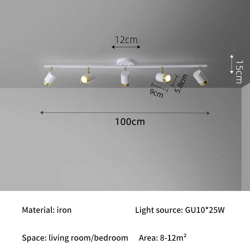 Spot Eclairage Lustre sur Rail LED Nordique en Aluminium, Lumière Chaude et Froide - Luminous Place
