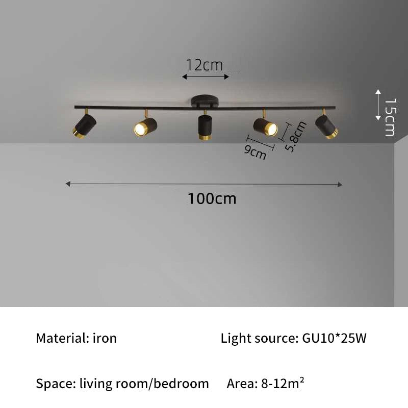 Spot Eclairage Lustre sur Rail LED Nordique en Aluminium, Lumière Chaude et Froide - Luminous Place