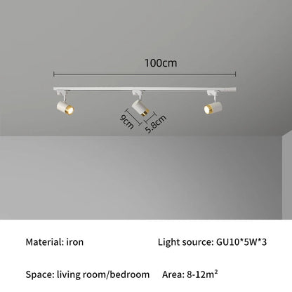 Spot Eclairage Lustre sur Rail LED Nordique en Aluminium, Lumière Chaude et Froide - Luminous Place