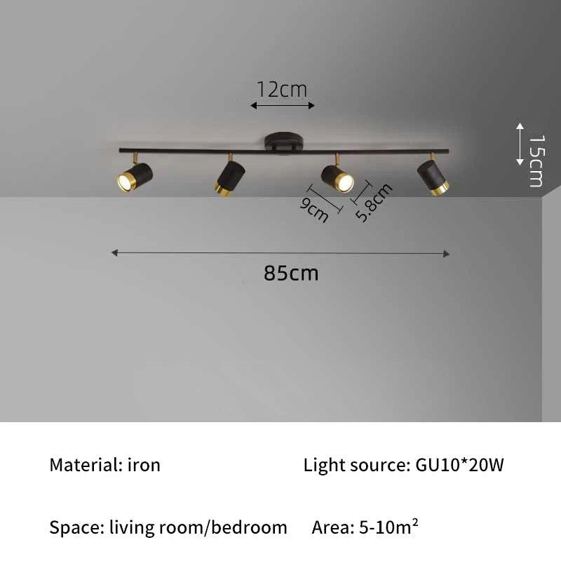 Spot Eclairage Lustre sur Rail LED Nordique en Aluminium, Lumière Chaude et Froide - Luminous Place