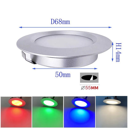 Spot Eclairage Mini LED RGBW 3W 12V IP65 avec Variateur et Télécommande pour Plafond - Luminous Place