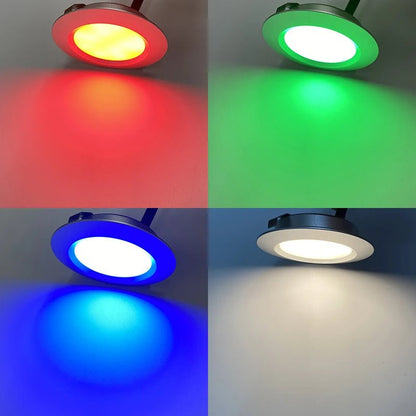 Spot Eclairage Mini LED RGBW 3W 12V IP65 avec Variateur et Télécommande pour Plafond - Luminous Place