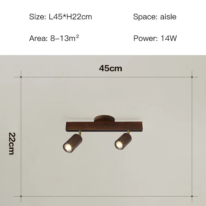Spot Eclairage Plafonnier LED Bois Moderne, Lumière Chaude Ambiance Cosy - Luminous Place