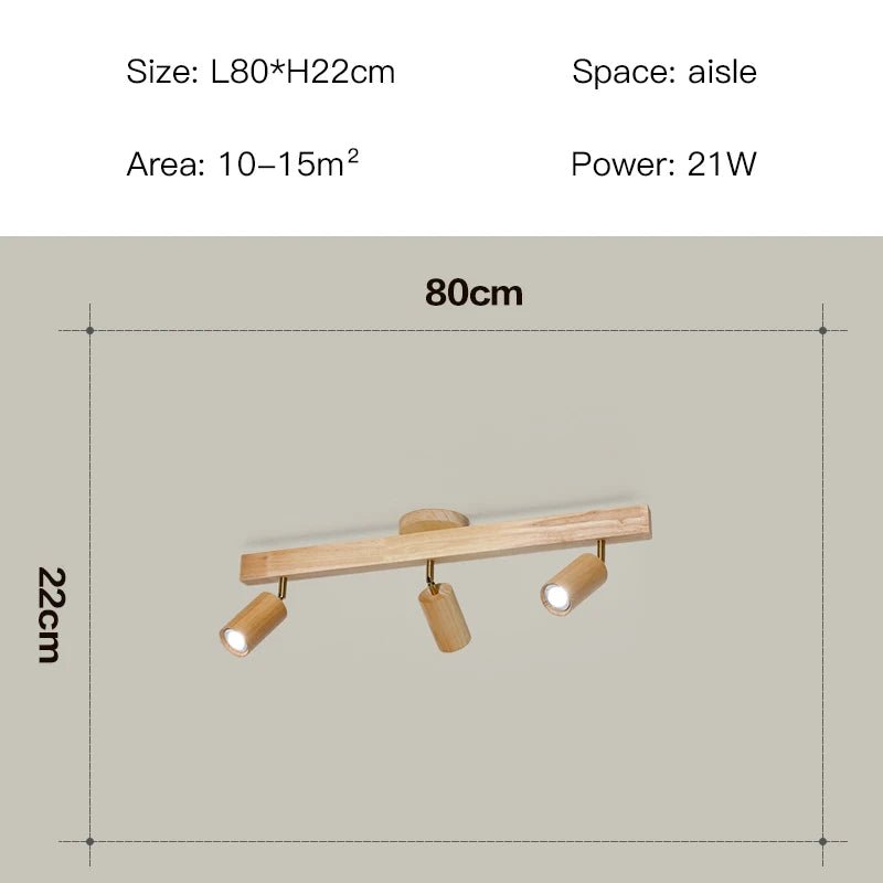 Spot Eclairage Plafonnier LED Bois Moderne, Lumière Chaude Ambiance Cosy - Luminous Place