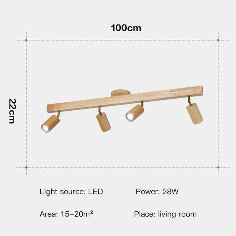 Spot Eclairage Plafonnier LED Bois Moderne, Lumière Chaude Ambiance Cosy - Luminous Place
