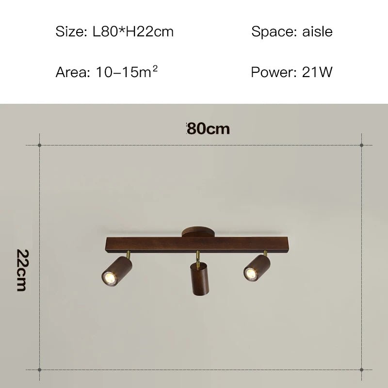 Spot Eclairage Plafonnier LED Bois Moderne, Lumière Chaude Ambiance Cosy - Luminous Place