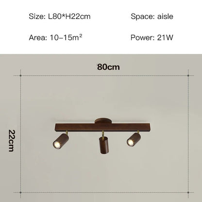 Spot Eclairage Plafonnier LED Bois Moderne, Lumière Chaude Ambiance Cosy - Luminous Place
