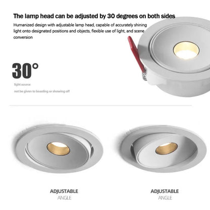 Spot Eclairage Plafonnier LED Encastré COB Aluminium Angle Étroit 3° - 15° - Luminous Place
