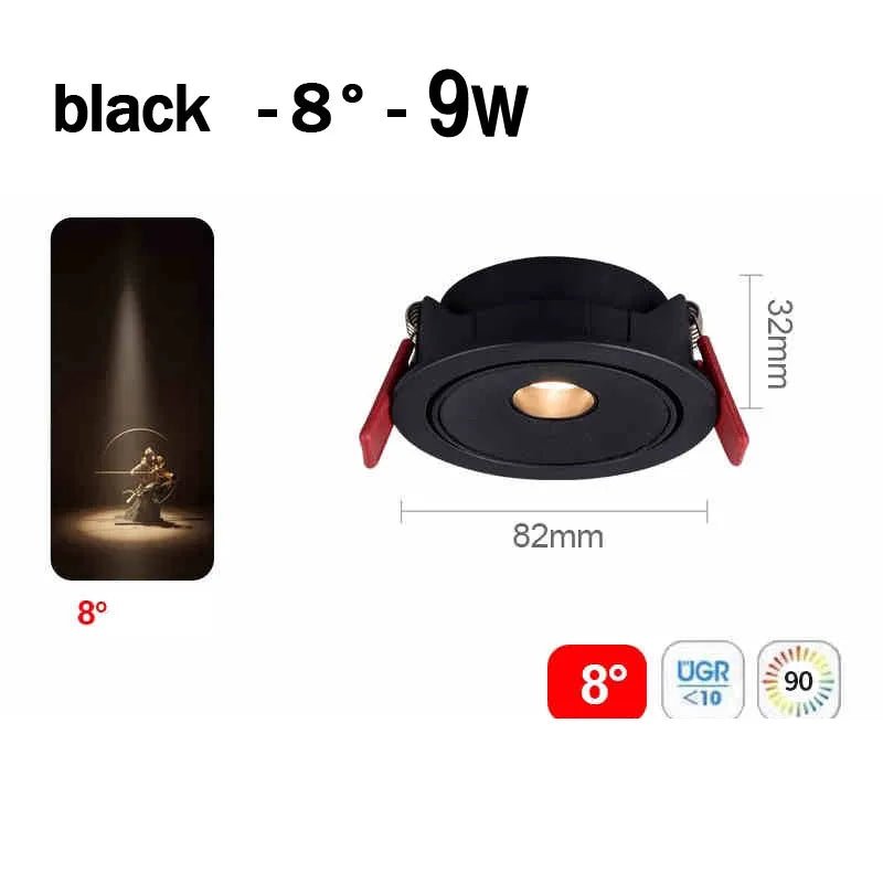 Spot Eclairage Plafonnier LED Encastré COB Aluminium Angle Étroit 3° - 15° - Luminous Place