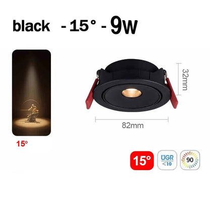 Spot Eclairage Plafonnier LED Encastré COB Aluminium Angle Étroit 3° - 15° - Luminous Place