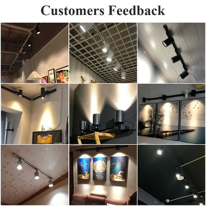 Spot Eclairage Rail Lumineux 220V/110V avec Spots LED COB Design Moderne - Luminous Place