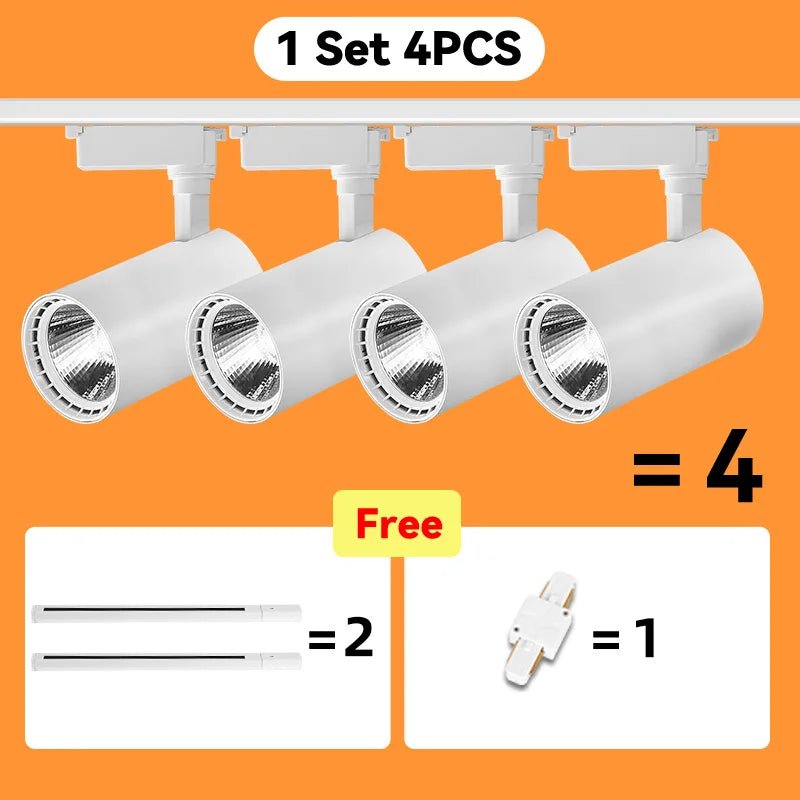 Spot Eclairage Rail Lumineux 220V/110V avec Spots LED COB Design Moderne - Luminous Place