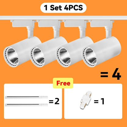 Spot Eclairage Rail Lumineux 220V/110V avec Spots LED COB Design Moderne - Luminous Place