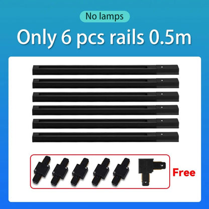 Spot Eclairage Rail Lumineux 220V/110V avec Spots LED COB Design Moderne - Luminous Place