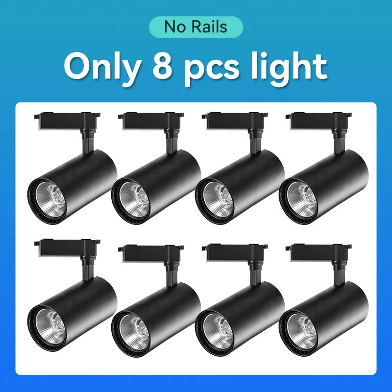 Spot Eclairage Rail Lumineux 220V/110V avec Spots LED COB Design Moderne - Luminous Place