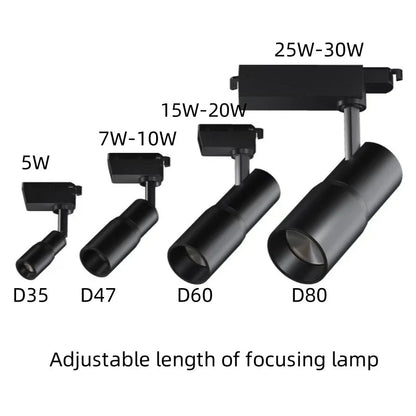Spot Eclairage sur Rail Zoom Ajustable 10° - 60° pour Ambiance Bar et Restaurant - Luminous Place